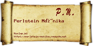 Perlstein Mónika névjegykártya
